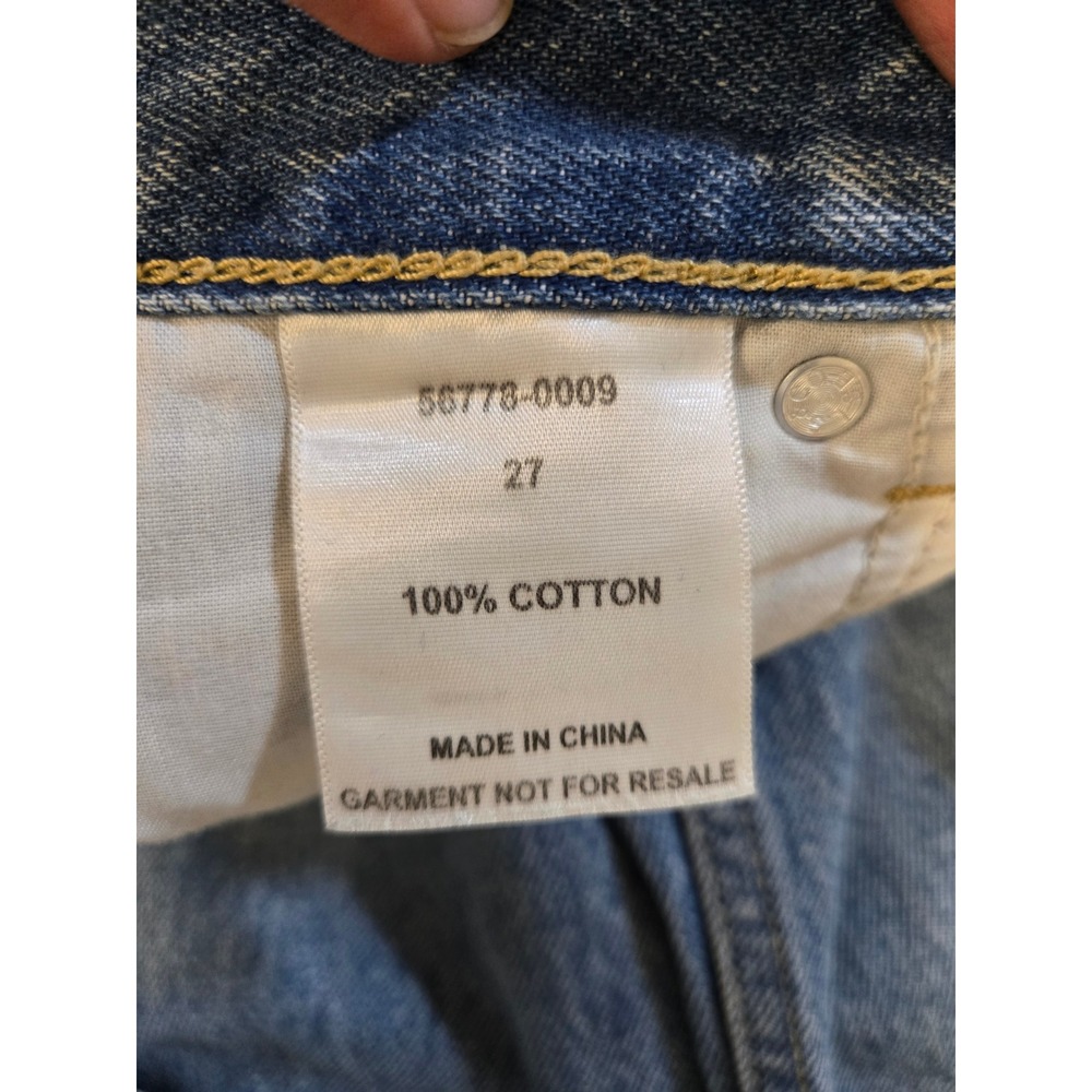 Levis Premium Mom Jeans 27 High Rise Tapered Light Wash Blue Denim Big E - Picture 4 of 11